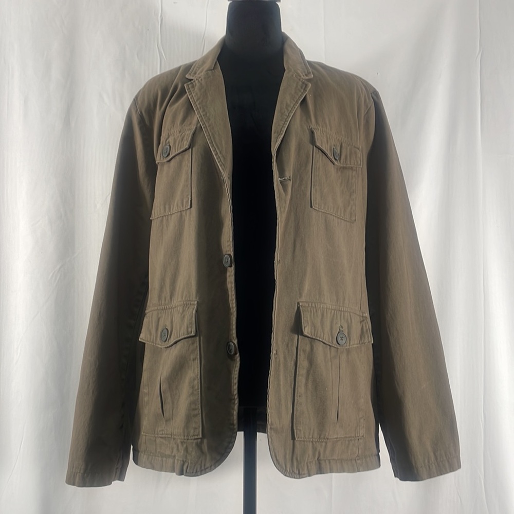 Army,Military Olive, Sage, green, blazer,jacket, 4 front pockets, Large - Picture 6 of 6